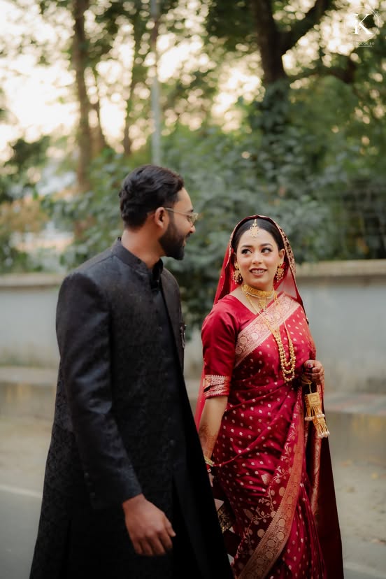 Couple walking together outdoors